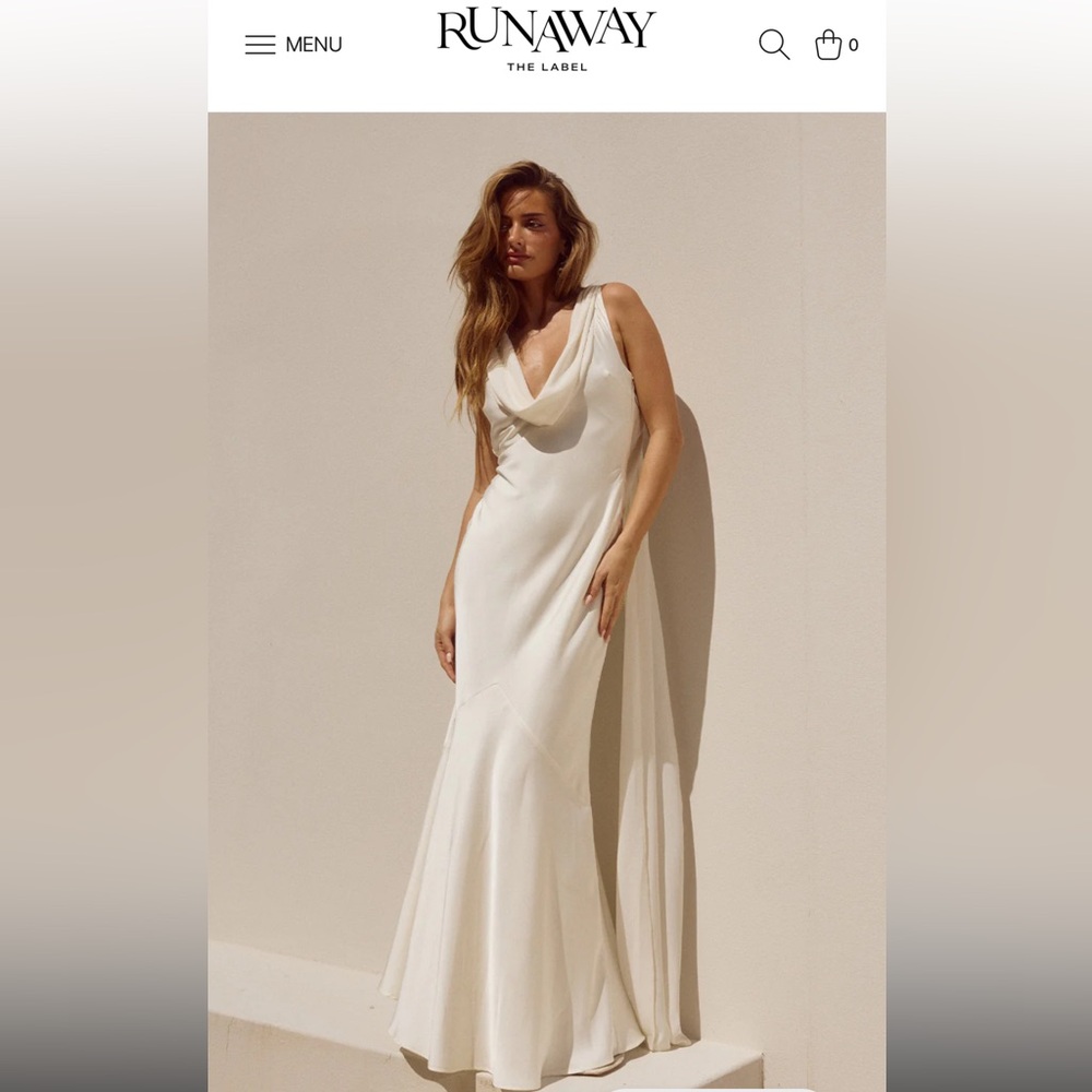Runaway The Label Gabrielle dress ivory XS NWT